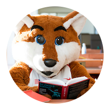 Image of Frankie the Fox reading.